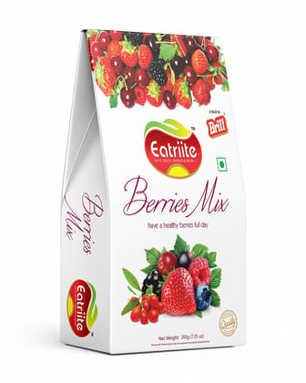Eatriite Berry Mix (Assorted Sweetend & Dried Delicious Berries Mix) Assorted Fruit, 200 gm