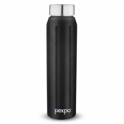 PEXPO Stainless Steel Fridge Water Bottle | 700ml, Knight Black | Eco-Friendly Water Bottle Suitable For Adults & Kids