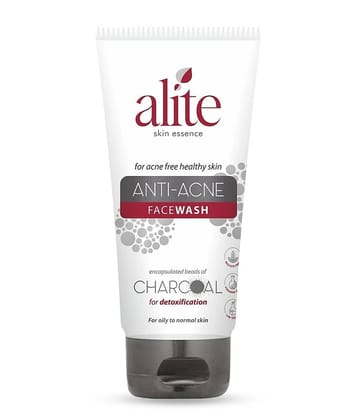 Alite Anti Acne Face Wash with Encapsulated Charcoal to Detoxify Skin for All Skin Types 100g