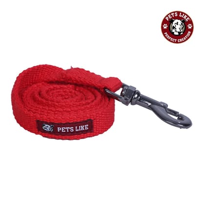 Dog Spun Polyester Leash-Small 20 mm / Red