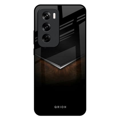 Dark Walnut Glass Case for Oppo Reno 12 5G