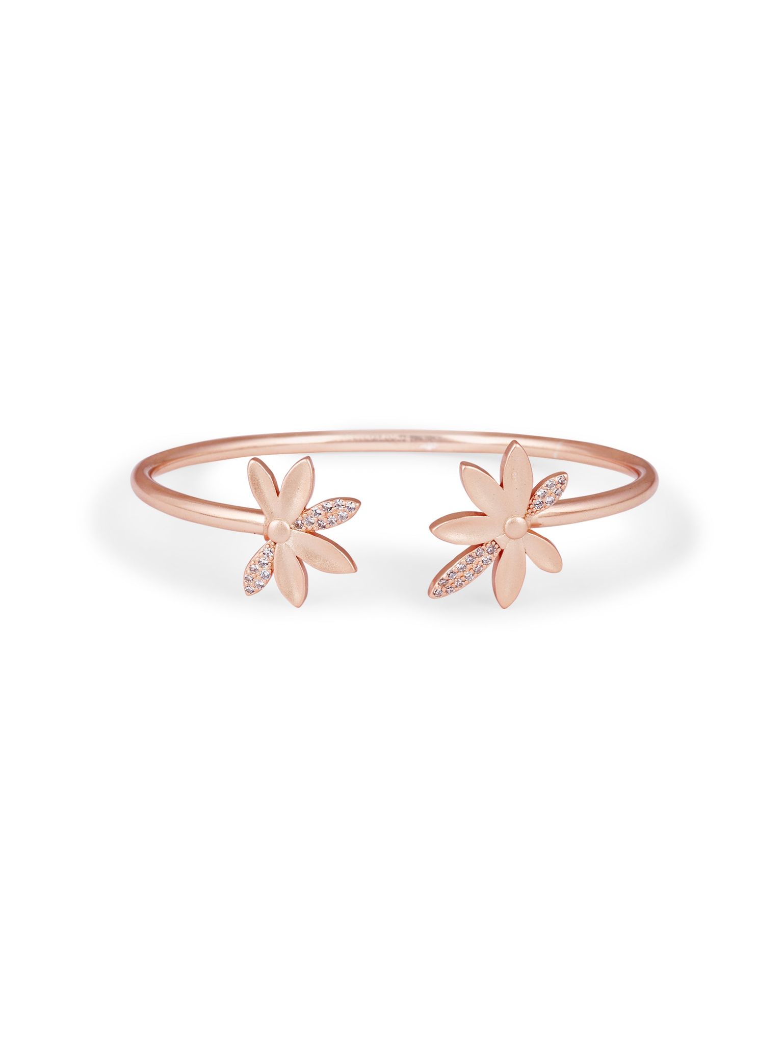 Dual Flower rose gold bracelet