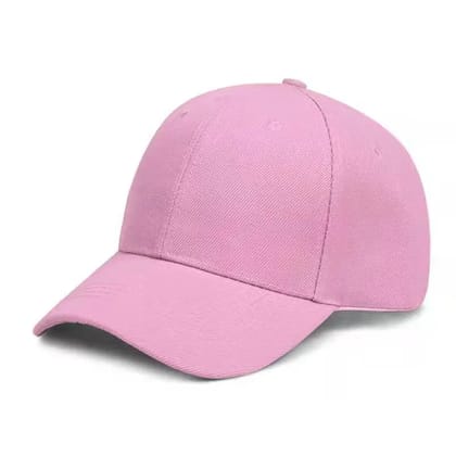 Pure Color Men's And Women's Leisure Sun Hat-Pink