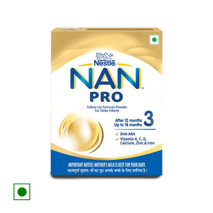 Nestle Nan 3 Follow Up Formula Powder for older infant, 400 gm Refill Pack
