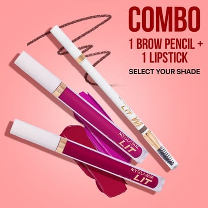 LIT Liquid Matte Lipstick + Brow Definer Pencil