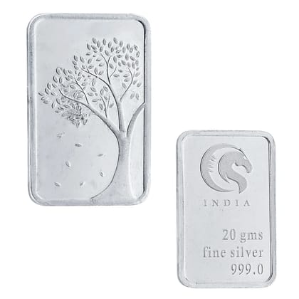 Sri Jagdamba Pearls 20 Grams 99.9% Silver Bar Coin  by SRI JAGDAMBA PEARLS