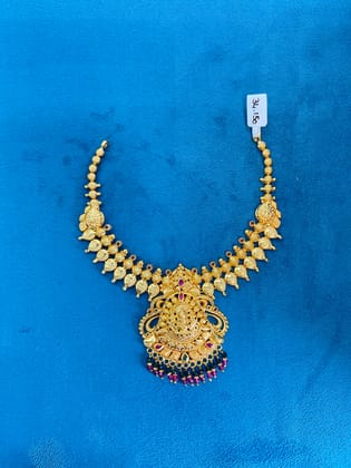 Silver Golden Polish Necklace 0010