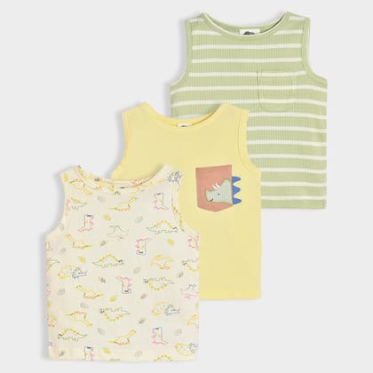 Dinomite Raury Multicolor Vest Pack of 3-5-6 Y / Multicolor