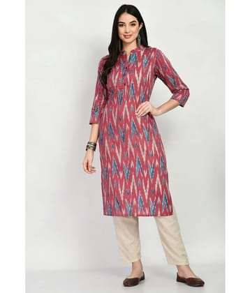 MAURYA Cotton Printed Straight Womens Kurti - Multicolor ( Pack of 1 ) - None