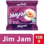 Britannia Jim Jam Cream Biscuit - Crunchy, Ready To Eat, 138 G(Savers Retail)