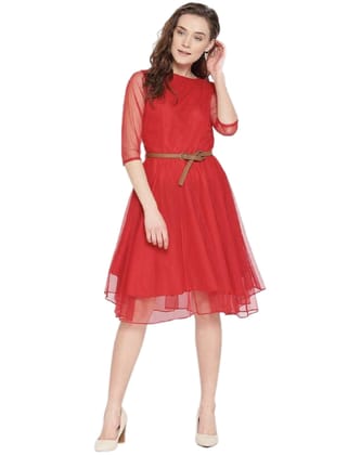 Fancy Exclusive Designer Red Moonlight Dress