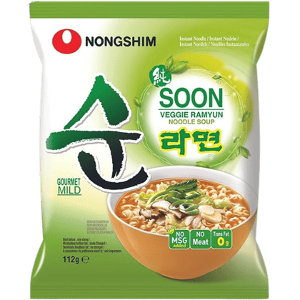 Nongshim Soon Veggie Ramyun Noodle Soup, Instant Noodle