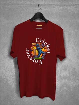 Cricket Forever T-shirt-Maroon / XS
