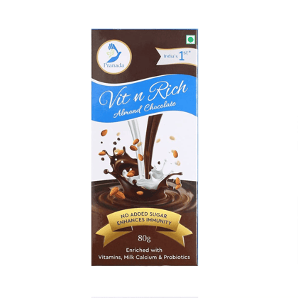 Pranada Vit n Rich Almond Chocolate, 80 gm