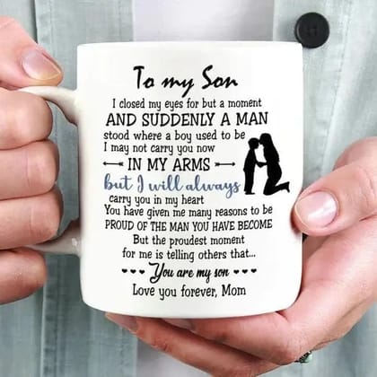 MG160D_To My Son/Daughter -Coffe Mug Gift from Mom and Dad-Mom / White / Son