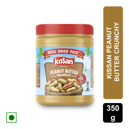 Kissan Peanut Butter Crunchy, 350 gm Bottle