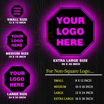 Shayona Personalized  SNEAKERHEAD Backlit LED Logo with Acrylic Finish-S- 12 x 12 inch