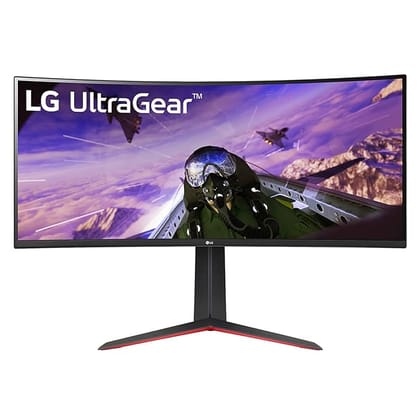 LG 34GP63A Electronics Ultra Gear 21:9 Curved Gaming LED Monitor 86.42 Cm (34 Inch),QHD 3440 X 1440,5Ms,160Hz, Speaker, Headphone Out- Black