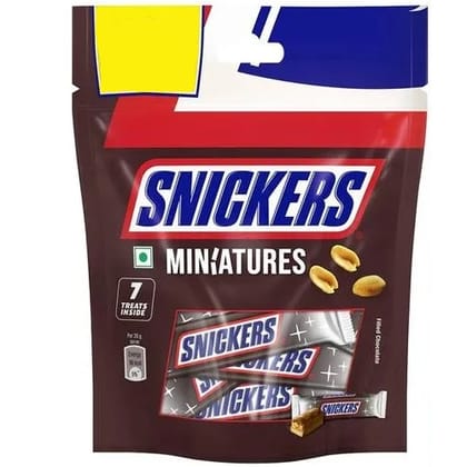 Snickers Miniature Chocolate - Peanut Filled, Rich Taste, Creamy Texture, 84 gm