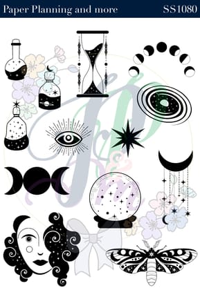 Celestial and Mystic Sticker Sheet-Glossy
