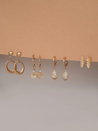 4 Pairs Danglers Earrings