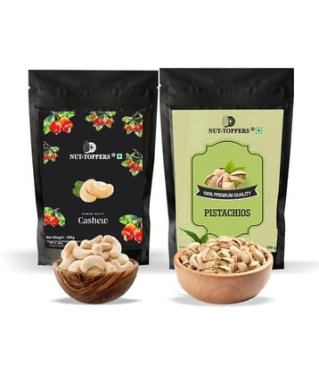 Nut Toppers dry Fruits Nuts combo pack (cashew 500 g and pistachios 500g)-1kg