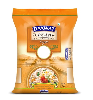 Daawat Basmati Rice, Rozana (Super), 1Kg(Savers Retail)