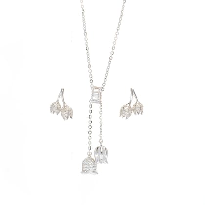 Luciana Necklace Set | 925 Silver for Women-Silver