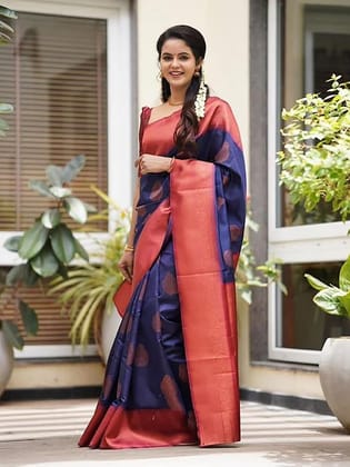 Ethnic Motifs Woven Design Banarasi Saree