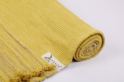 Herbally Dyed Yoga Mat | Organic Cotton | Yellow