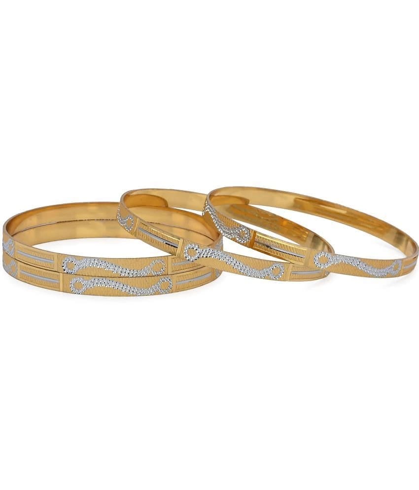 Somil Gold Bangle Set ( Pack of 4 ) - None