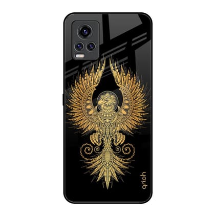 Mythical Phoenix Art Glass Case for Vivo V20 Pro