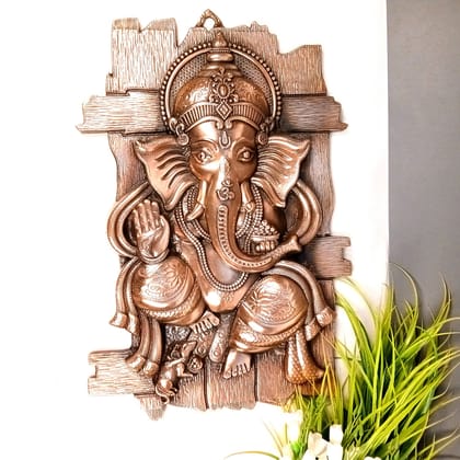 Ganesh Wall Hanging Statue | Ganesha Wall Idol for Puja, Home, Living Room Decor | Diwali & Housewarming Gift - 24 Inch