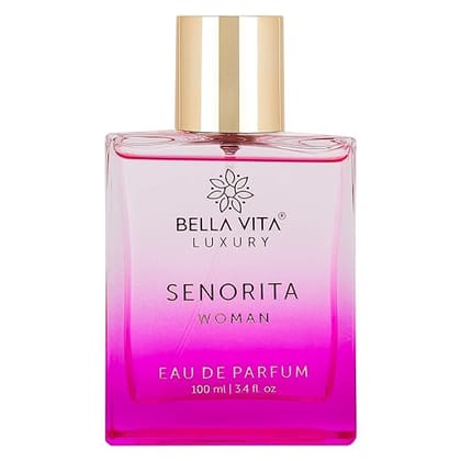Bella Vita Luxury Senorita Eau De Parfum Perfume for Women with Yuzu, Lotus, Magnolia & Musk |Fresh & Fruity Long Lasting EDP Frgarance Scent, 100 ml