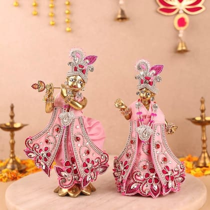 Pushp Mala Pink Lehenga Dhoti with Patka & Shringar Set-3 inch / Pink