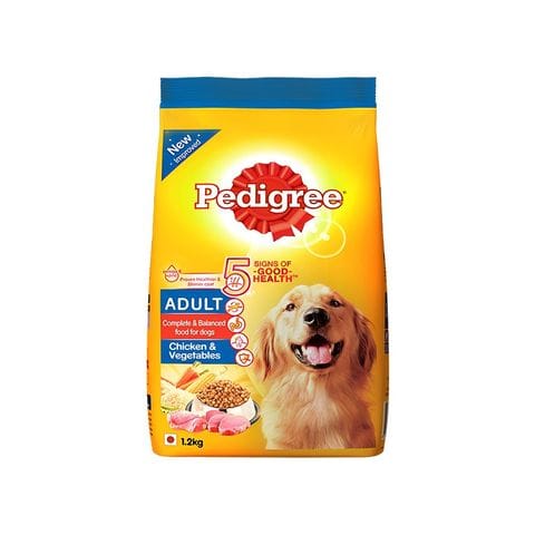 Pedigree Dog Food Adult Chicken & Veg, 1.2 kg Pack