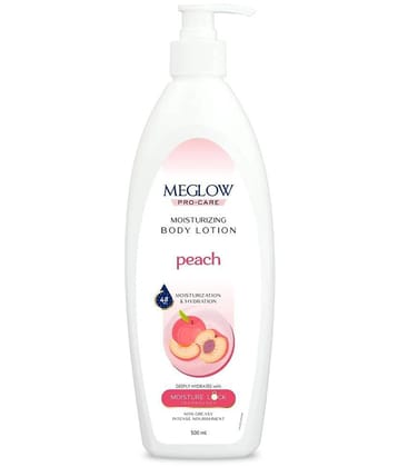 Meglow Peach Body Lotion for dry skin Provides 48 hours of Moisturization 150ml