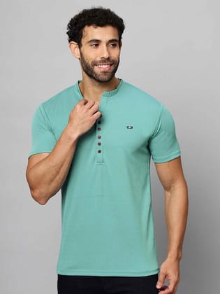 Henley Neck Cotton T-shirt
