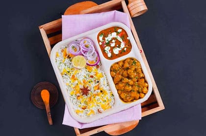 Chole Chawal & Dal LunchBox __ Regular Chole Lunchbox