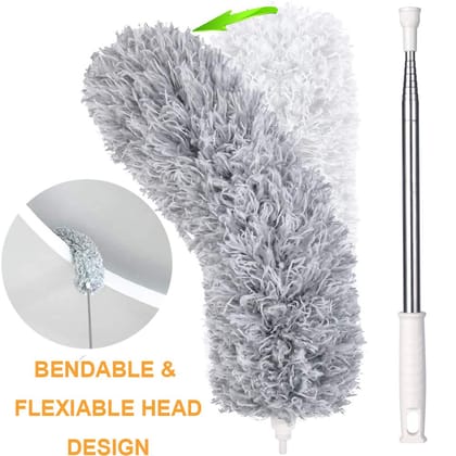 1279 Microfiber Dusters for Cleaning, Telescoping Feather Duster with 100 inches Extendable Handle Pole, Dusting Cleaning Tools for Cleaning High Ceiling, Ceiling Fan, Blinds, Cobwebs, Furniture,