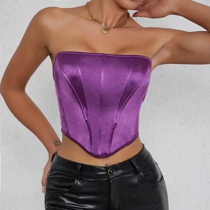 Wholesale boutique female clothes XS crop top sexy club wear women tank tops-M / Purple