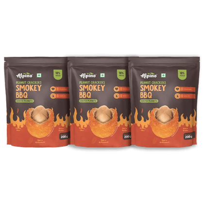 Alpino Peanut Crackers Smokey BBQ 600g (Pack Of 3)