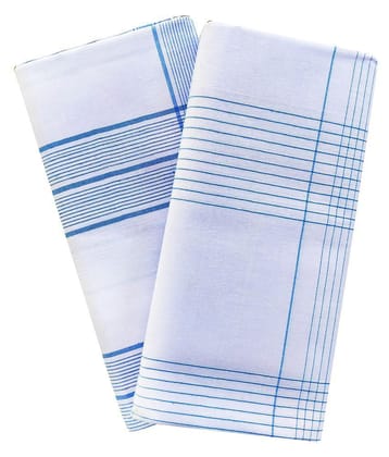 Feather Green Multi Lungi Pack of 2 - Free size