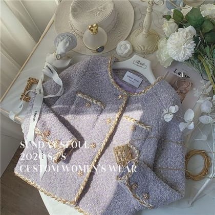 Knitted Purple Cardigan HSN:SKU:NI002-PURPLE / S