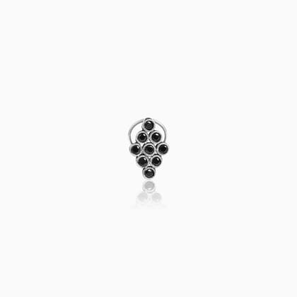 Oxidised Silver Beehive Nose Pin