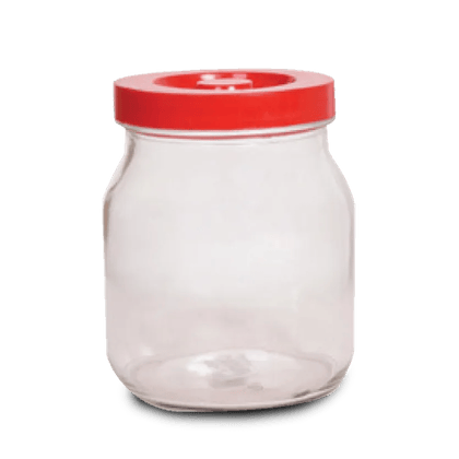 ROXX Roma Jar - Quality Glass, Round, Transparent, 750 ml 1 Unit Pack, 1 Unit