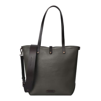 Dublin Leather Tote-Olive