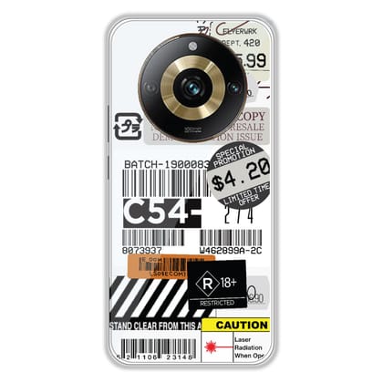 Labels - Clear Printed Case For Realme Models-Realme 2