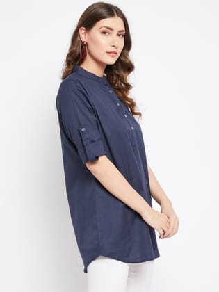 Women Black Pure Cotton Tunics