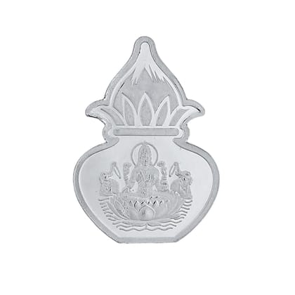 Sri Jagdamba Pearls 10 Grams 99.9%  Laxmi Kalash Silver Coin  by SRI JAGDAMBA PEARLS